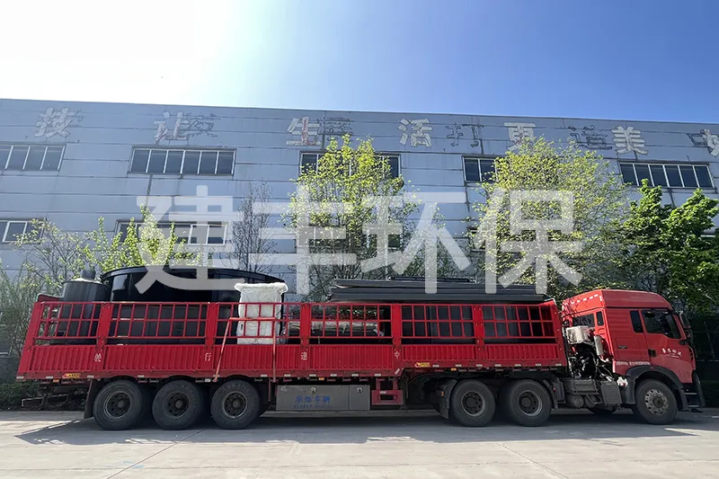 有机肥发酵罐发车实拍，智能高温好氧发酵设备就位